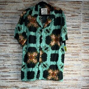 OP Men's Multicolor Patterned Casual Shirt